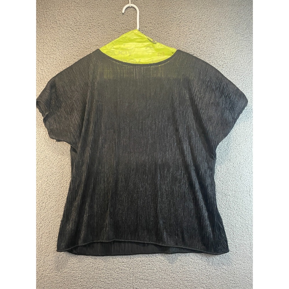 Lauren Lee Dressy Blouse, Size 24 Plus, Black and Shiny - Picture 5 of 6